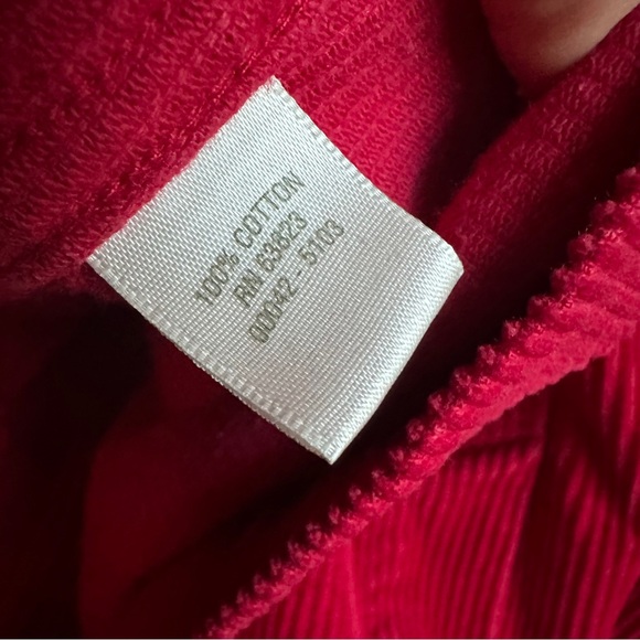 Vintage Christopher & Banks Red Wide-Wale Corduroy Jacket Cottagecore Chore Coat - Picture 11 of 12